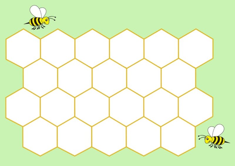 Улей пчел рисунок соты