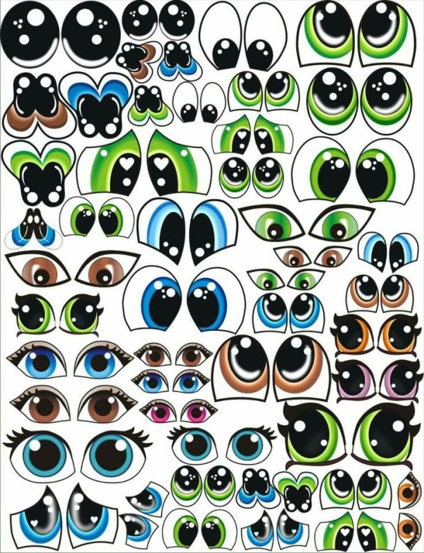 Веселые глазки для поделок