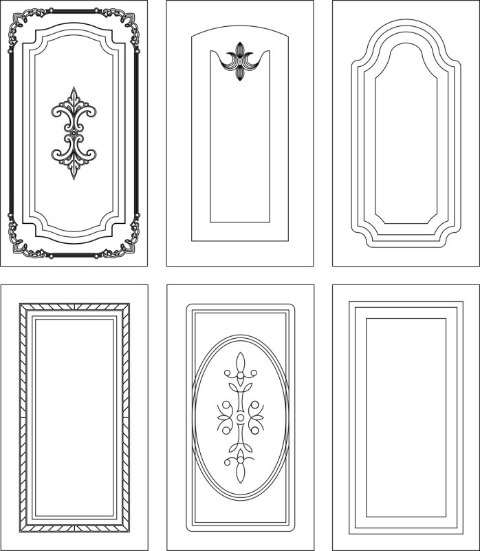 Рисунки фрезеровки кухонных фасадов