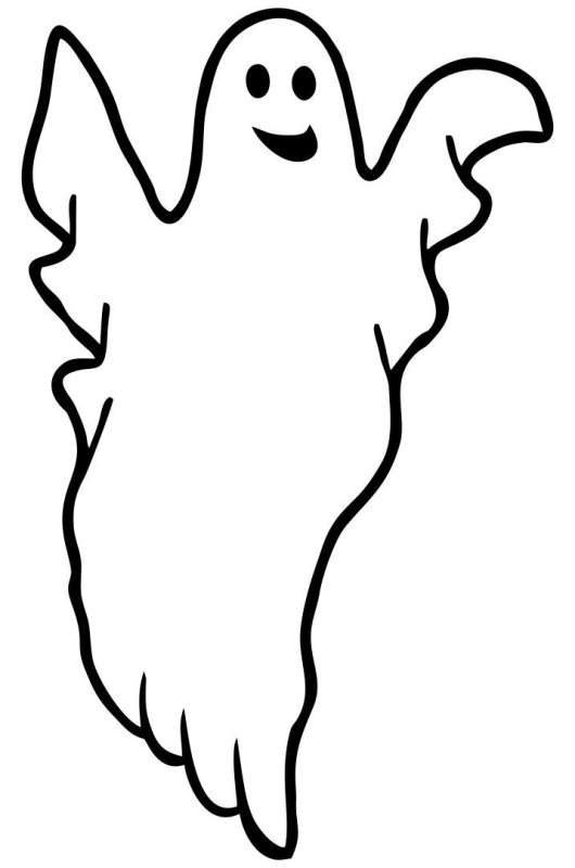 Трафарет привидения на Хэллоуин