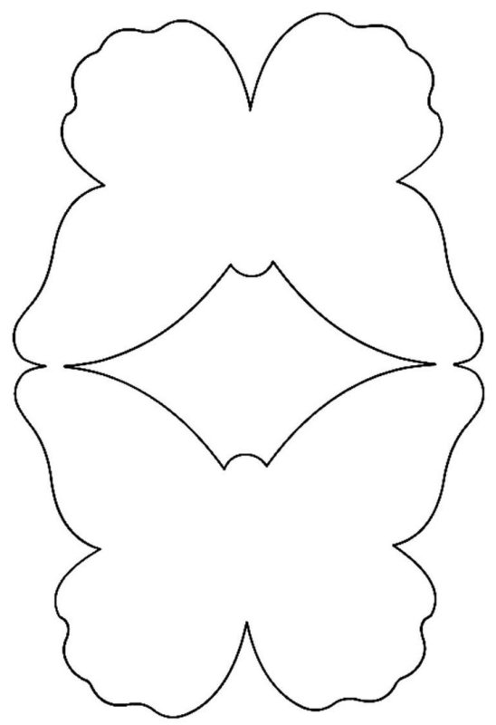 Трафарет бабочки для вырезания
