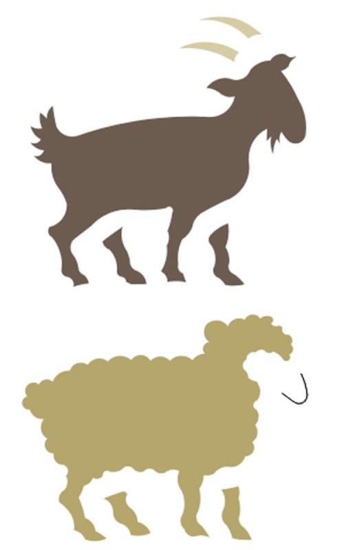 Овечка трафарет для вырезания