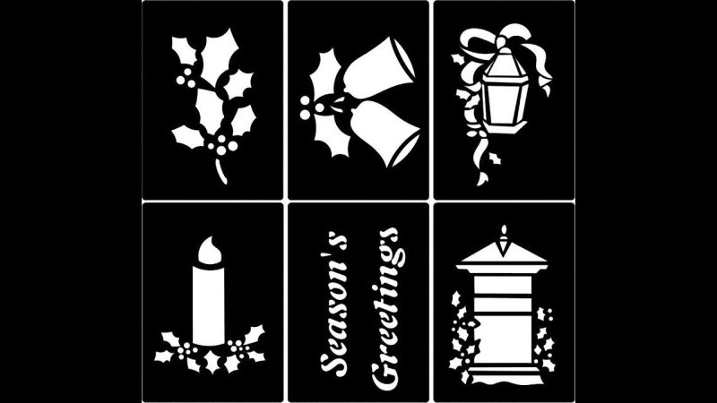 Трафареты для искусственного снега подарок