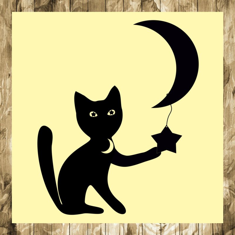 Силуэты котов и кошек