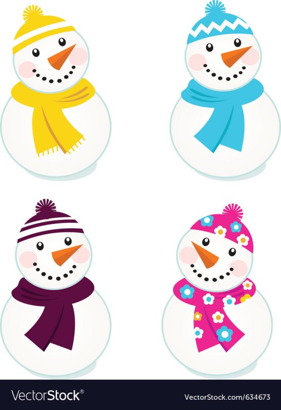 Маленькие снеговички для украшения