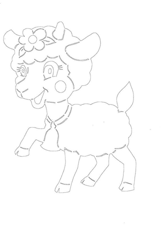 Баран трафарет