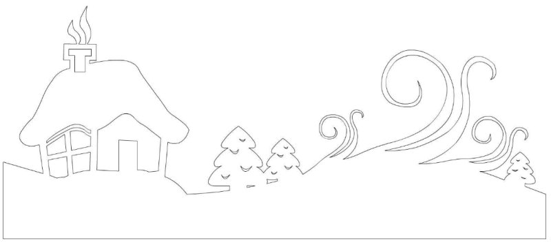 Трафареты на окна к новому году сугроб