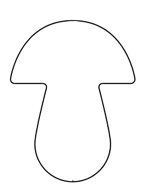 Гриб трафарет для вырезания