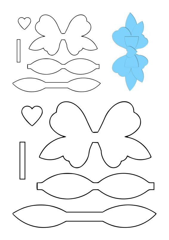 Шаблоны для бантиков из фоамирана