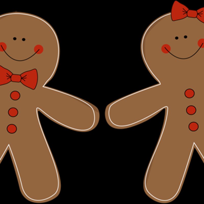 Пряничный человечек на белом фоне