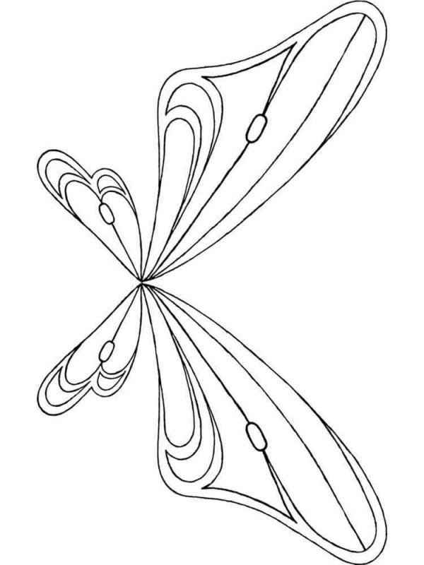 Крылья раскраска