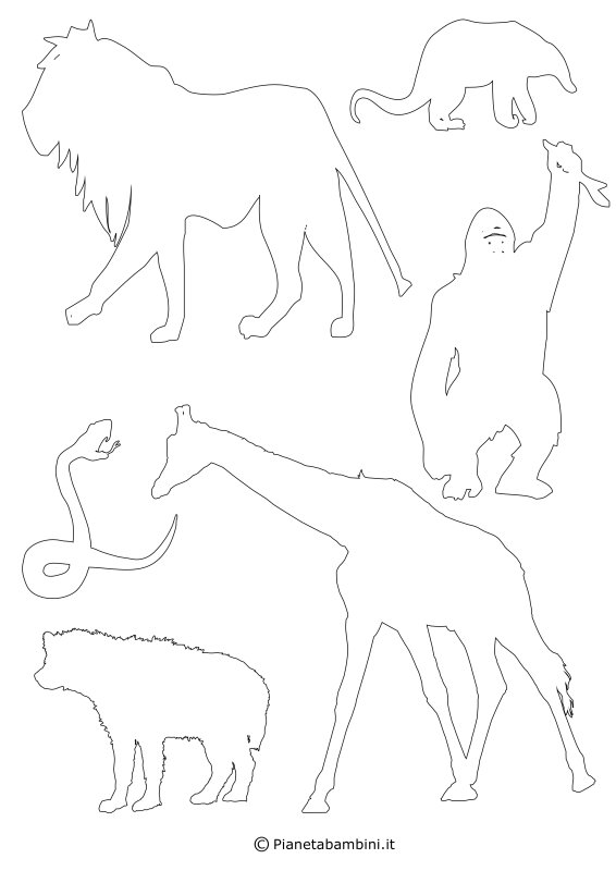 Трафареты животных