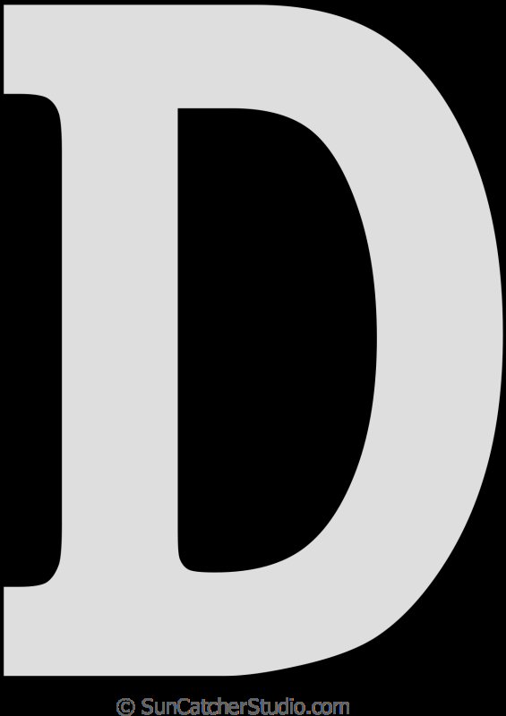 Трафарет английских букв для вырезания