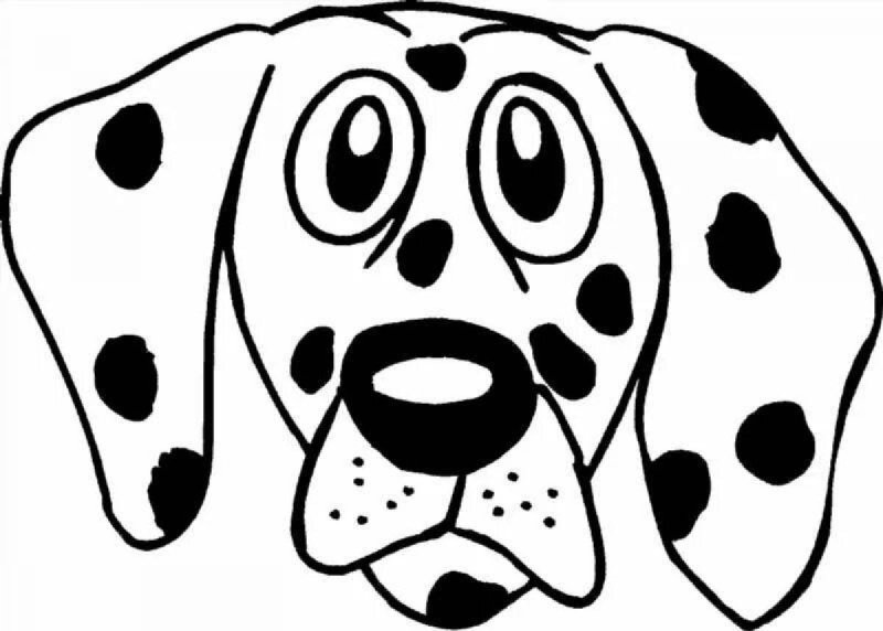 Трафарет маски собаки