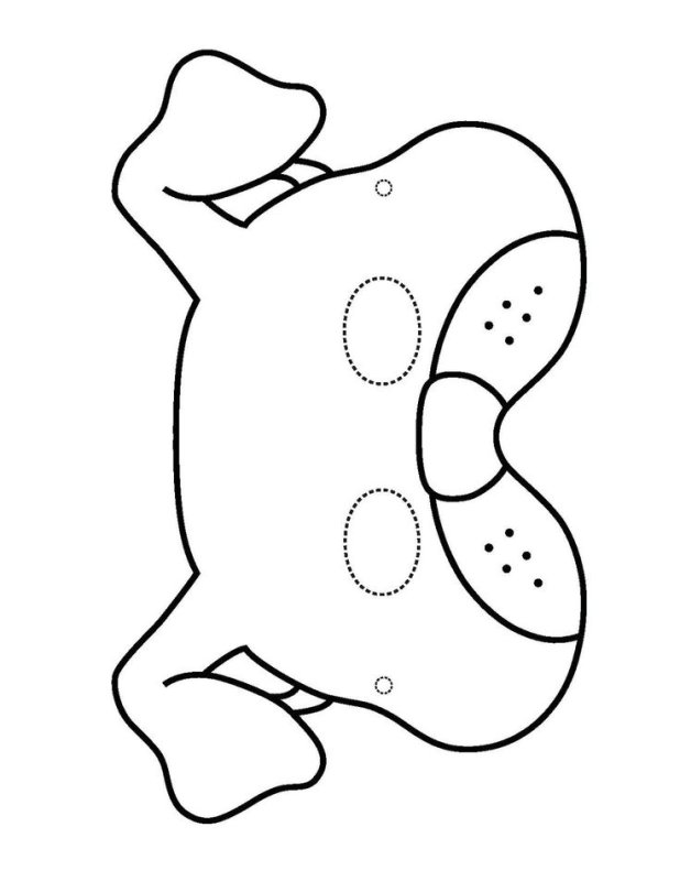 Трафарет маски собаки