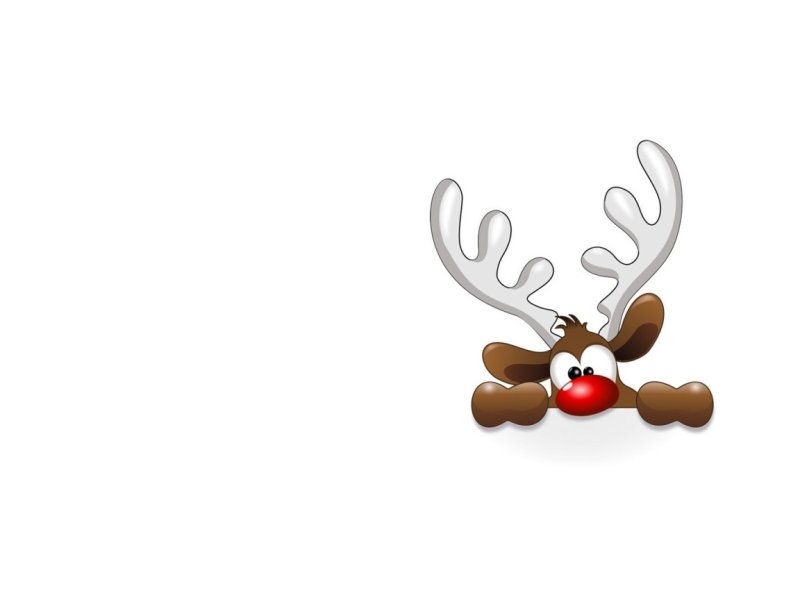 Смешной новогодний олень