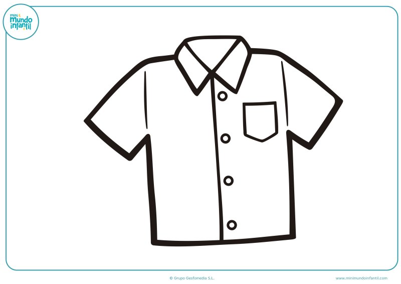 Рубашка рисунок для детей раскраска