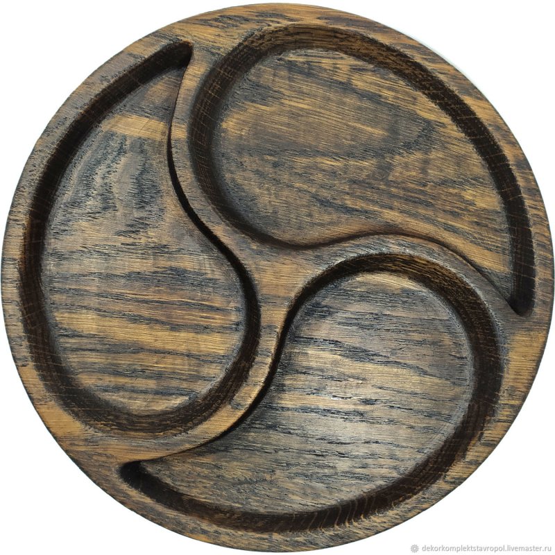 Менажница овальная деревянная