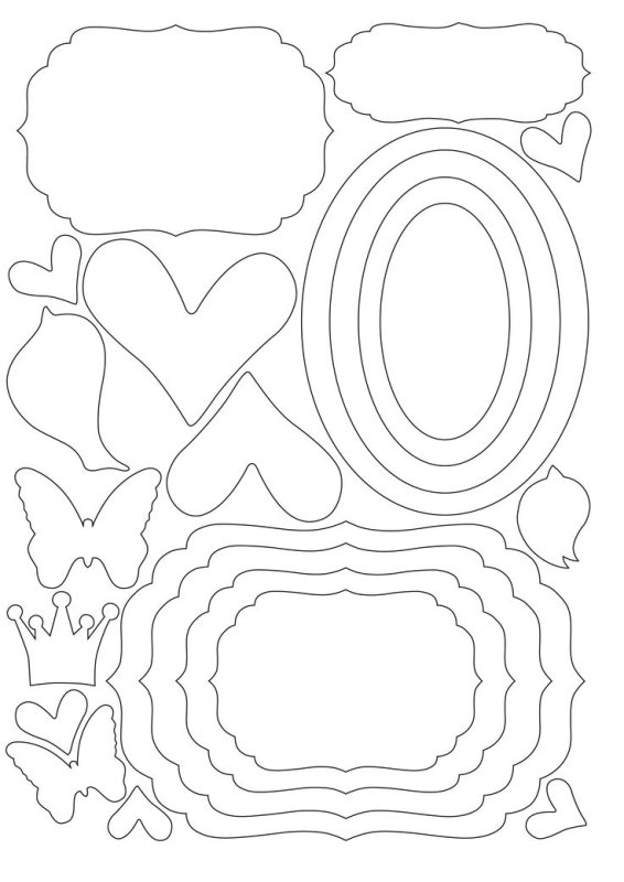 Скрапбукинг шаблоны