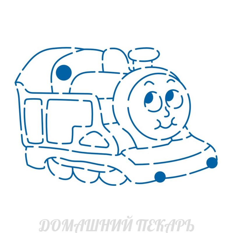 Поезд трафарет