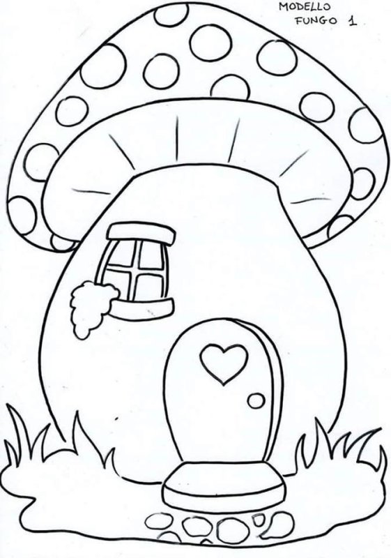 Сказочный домик раскраска