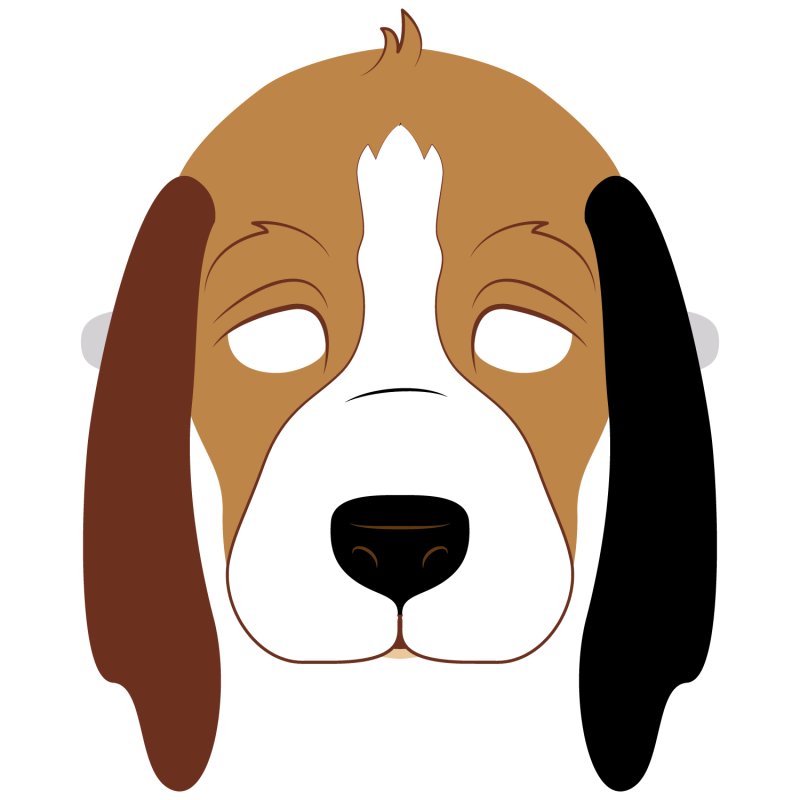 Маска собаки для детей