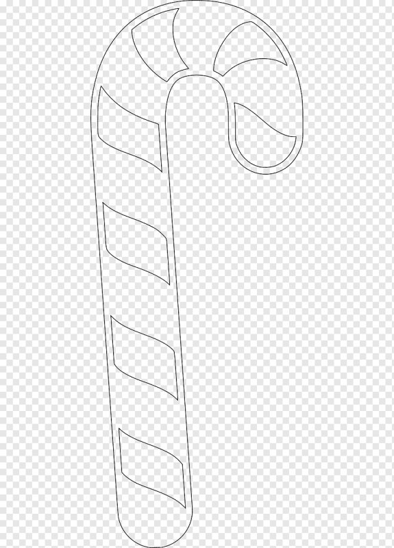 Трафарет леденец новогодний