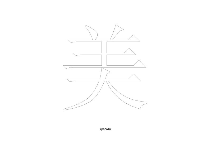 Трафарет китайских иероглифов