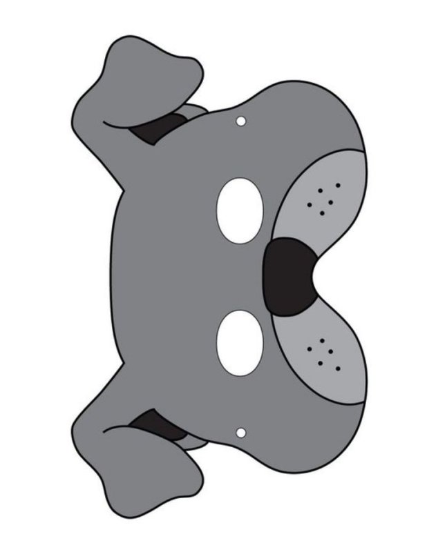 Маска собаки из картона