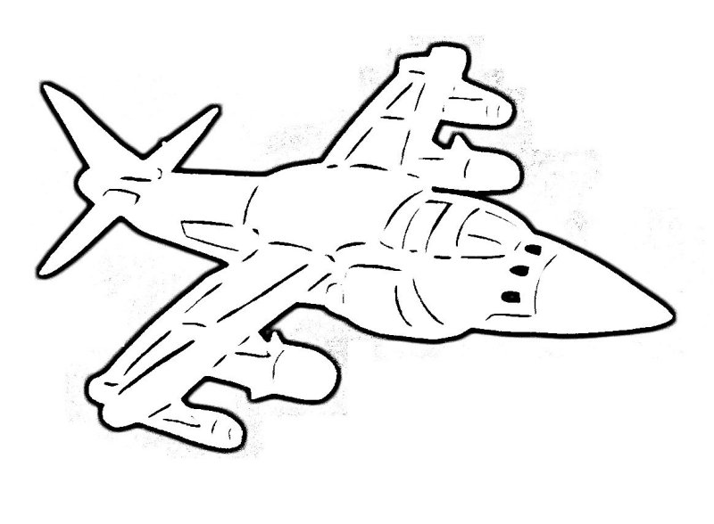 Самолет трафарет