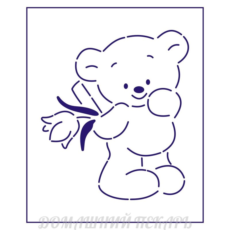 Мишка трафарет
