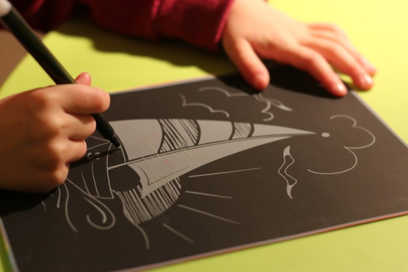 Гравюра на картоне техника