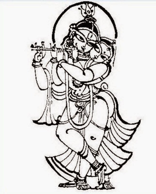 Трафарет Кришна