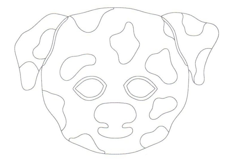 Раскраска маска для лица