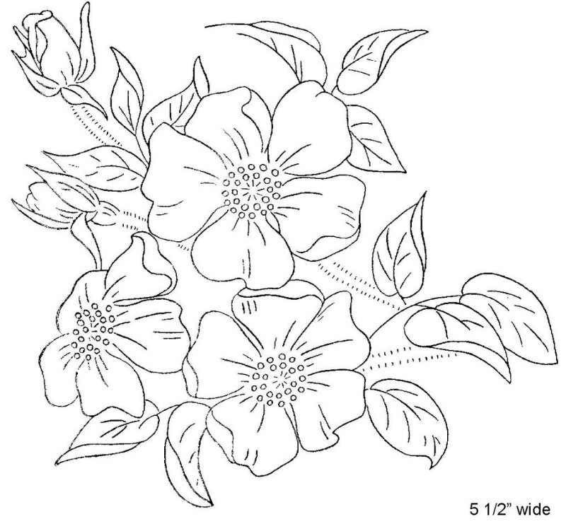 Трафареты цветов для вышивки