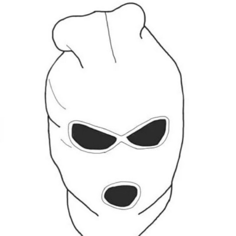 Чел в Балаклаве нарисованный