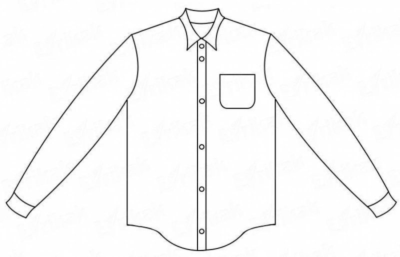 Рубашка раскраска