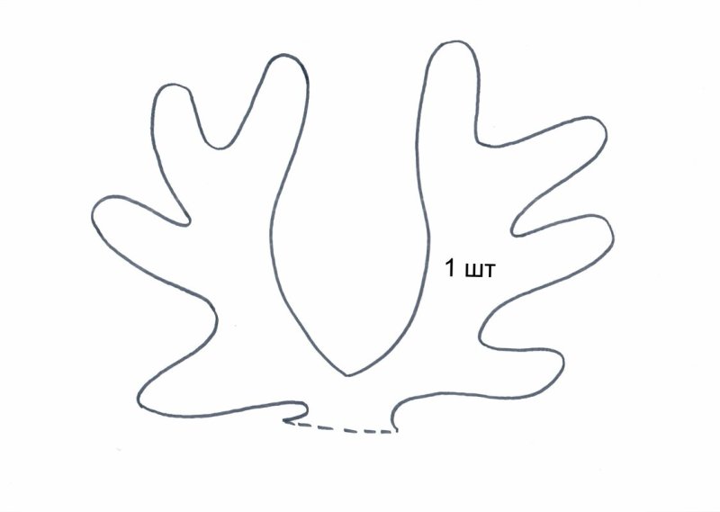 Рога оленя шаблон