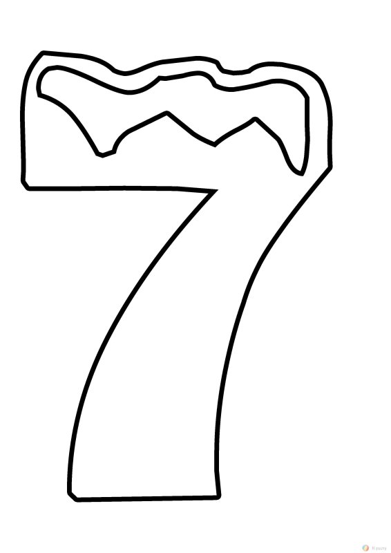 Цифра 7 для вырезания