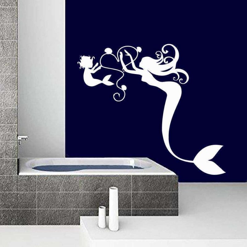 Трафарет для декора стен в ванной