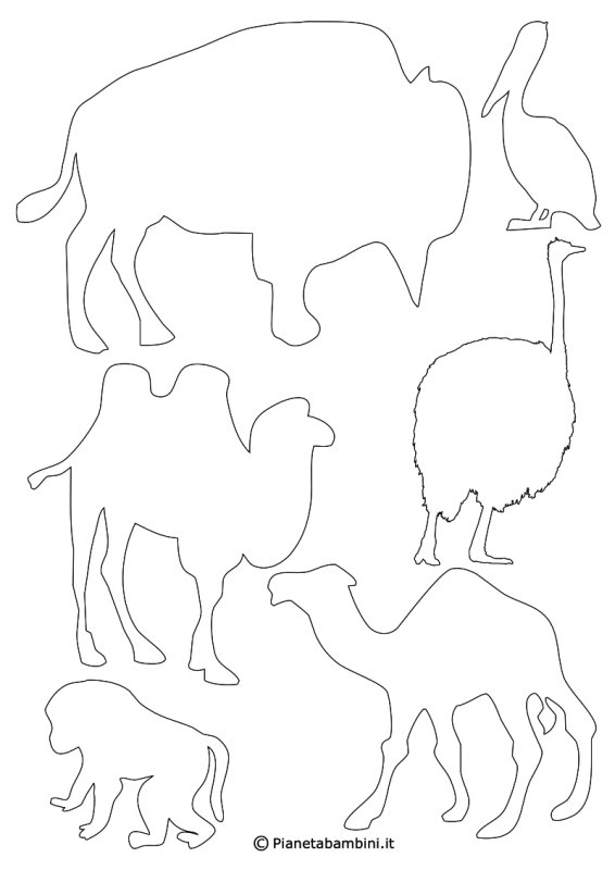 Трафареты зверей для вырезания