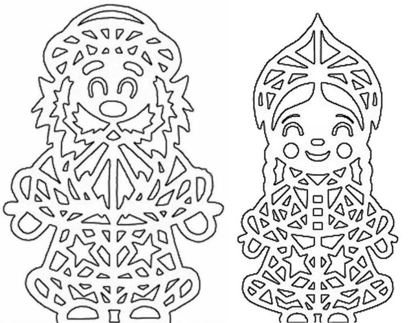 Вытинанки натновый год