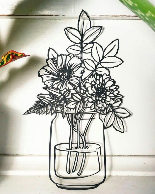 Букет цветов 3д ручкой