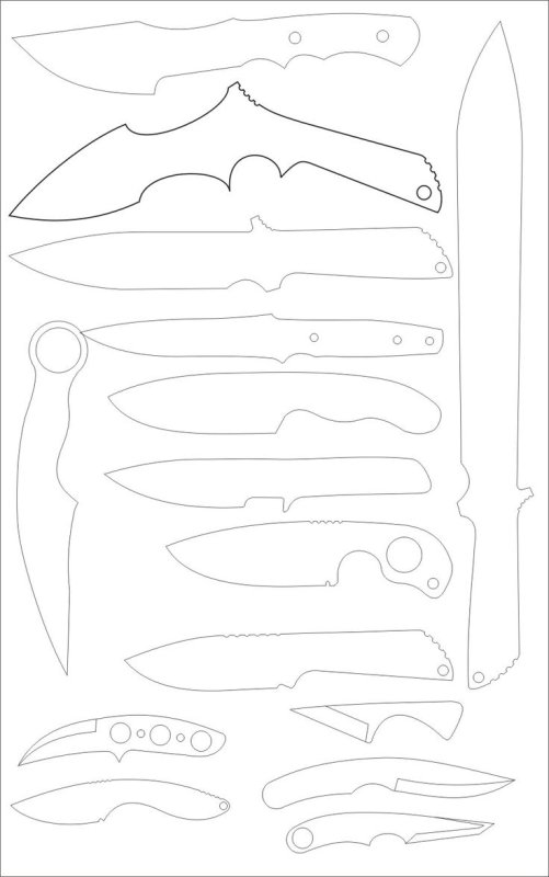 Skeleton Knife чертеж