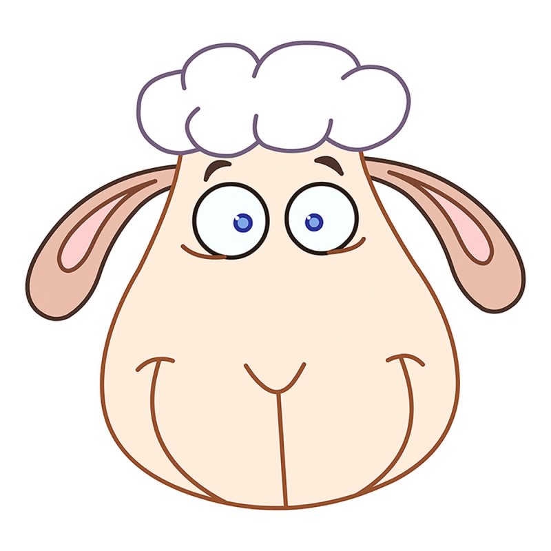 Маска овца для детей