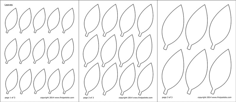 Трафарет листочков для вырезания