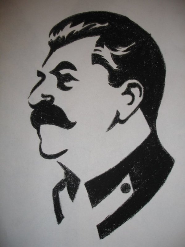 Сталин силуэт профиль