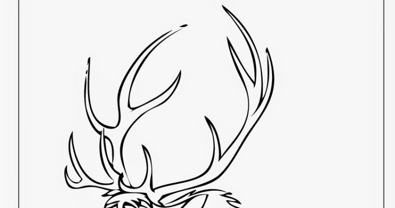 Олень из холодного сердца трафарет