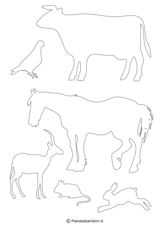 Животные трафареты для вырезания