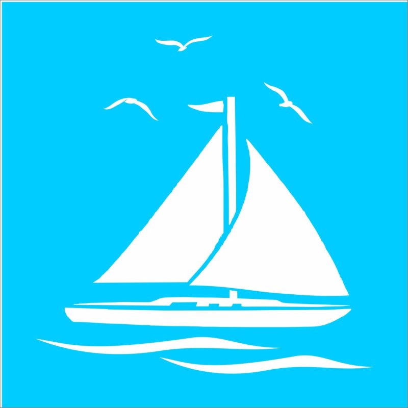 Трафарет "кораблик"